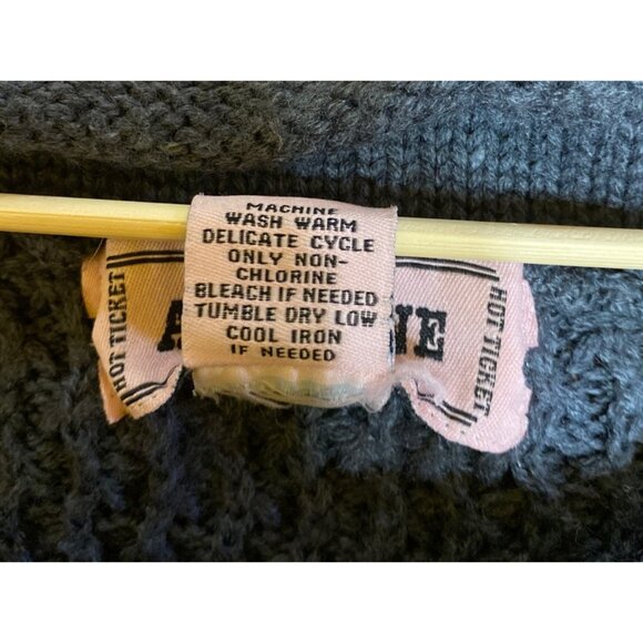 Admit One Womens Grey Knit Sweater Dress With Button Detail Size L 100% Acrylic - Picture 5 of 5